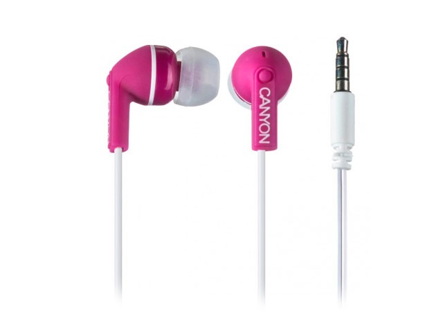 Наушники Canyon Fashion Earphones CNS-CEP01 (фиолетовые, 20-20000 Гц, 10 мм)