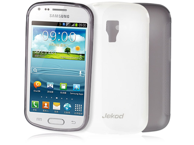 Чехол Jekod Soft case для Samsung Galaxy S Duos S7562 (белый, гелевый)