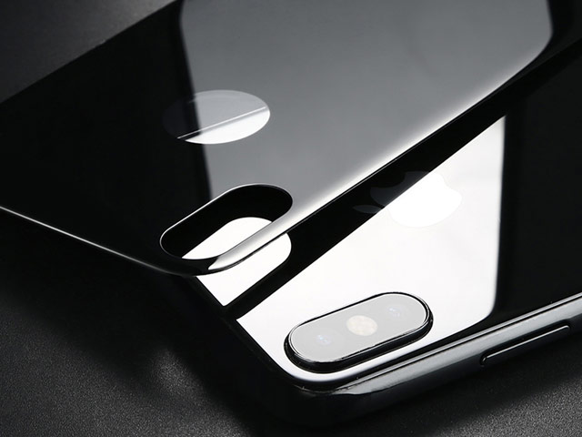 Защитная пленка Yotrix 3D Pro Glass Protector для Apple iPhone X (стеклянная, задняя, черная)