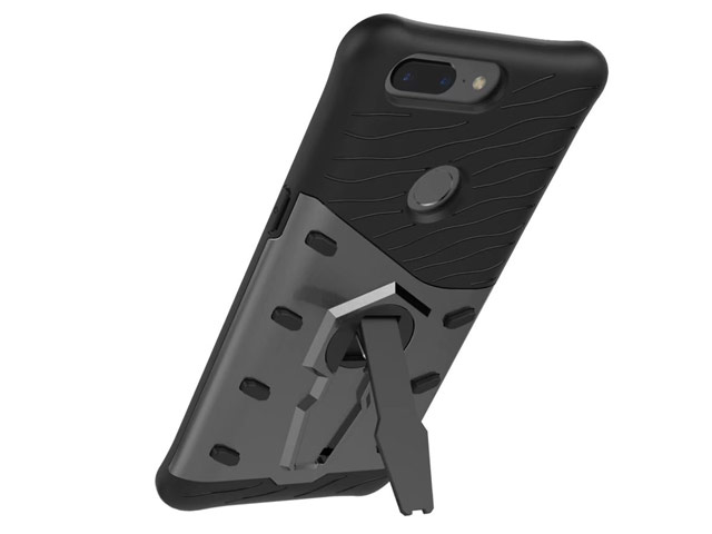 Чехол Yotrix StandCase для OnePlus 5T (черный, пластиковый)