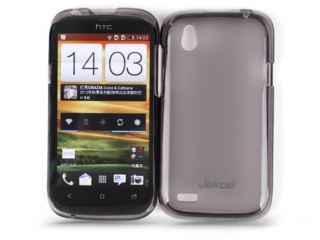 Чехол Jekod Soft case для HTC Desire V T328w (черный, гелевый)