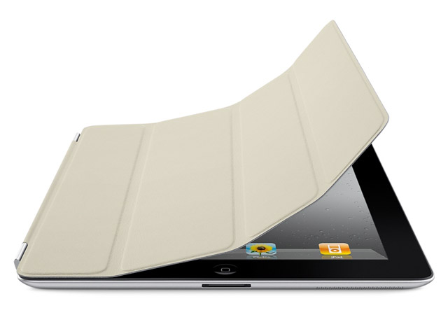 Чехол Apple iPad 2 Smart Cover кожанный (кремовый)