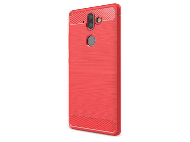 Чехол Yotrix Rugged Armor для Nokia 7 (красный, гелевый)