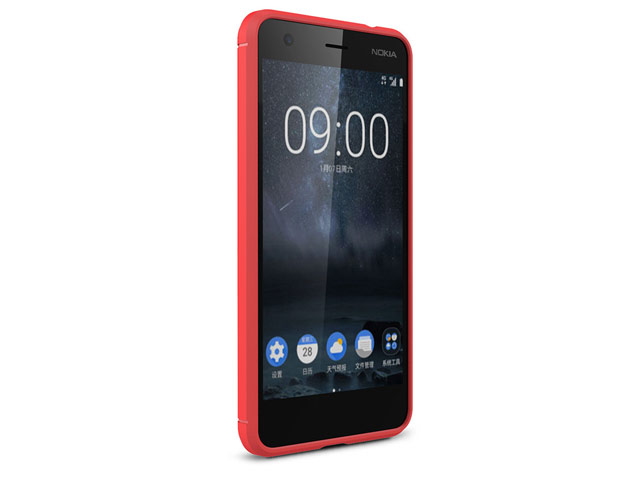 Чехол Yotrix Rugged Armor для Nokia 2 (красный, гелевый)
