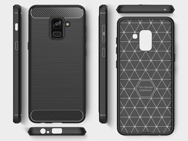 Чехол Yotrix Rugged Armor для Samsung Galaxy A8 plus 2018 (черный, гелевый)