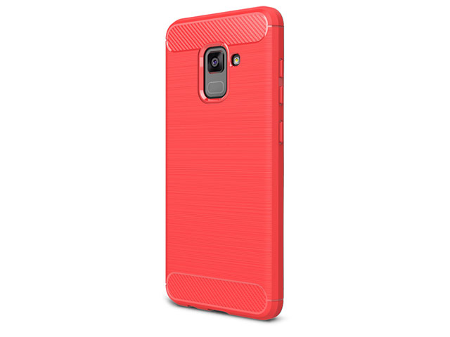 Чехол Yotrix Rugged Armor для Samsung Galaxy A8 plus 2018 (красный, гелевый)