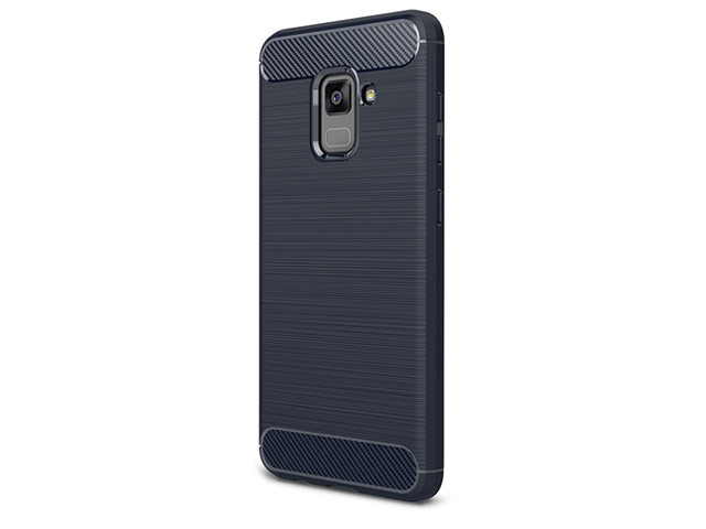 Чехол Yotrix Rugged Armor для Samsung Galaxy A8 plus 2018 (синий, гелевый)