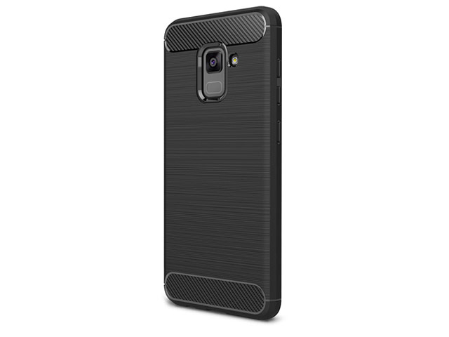 Чехол Yotrix Rugged Armor для Samsung Galaxy A8 2018 (черный, гелевый)