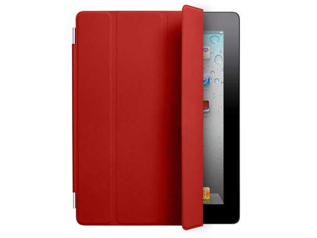 Чехол Apple iPad 2 Smart Cover кожанный (красный)