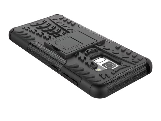 Чехол Yotrix Shockproof case для Samsung Galaxy A8 2018 (черный, пластиковый)
