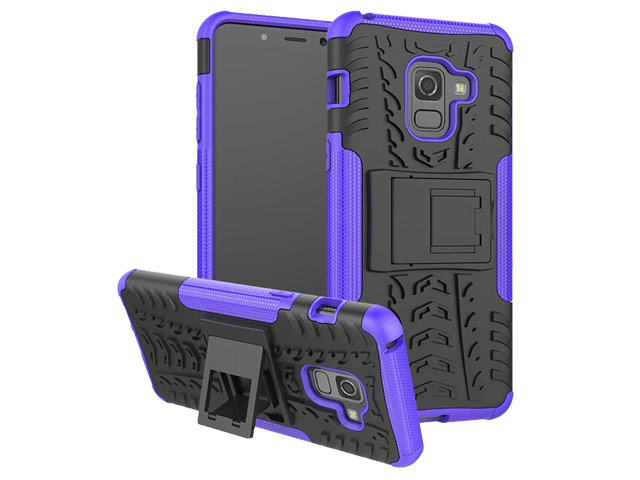 Чехол Yotrix Shockproof case для Samsung Galaxy A8 2018 (фиолетовый, пластиковый)