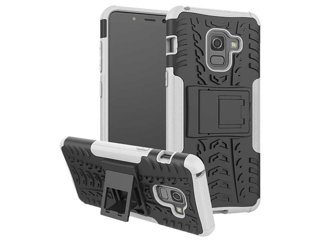 Чехол Yotrix Shockproof case для Samsung Galaxy A8 2018 (белый, пластиковый)