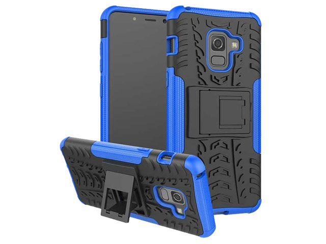 Чехол Yotrix Shockproof case для Samsung Galaxy A8 2018 (синий, пластиковый)