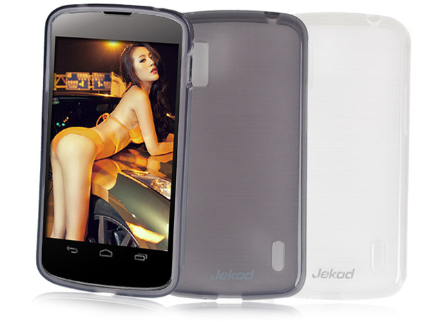 Чехол Jekod Soft case для LG Google Nexus 4 E960 (белый, гелевый)