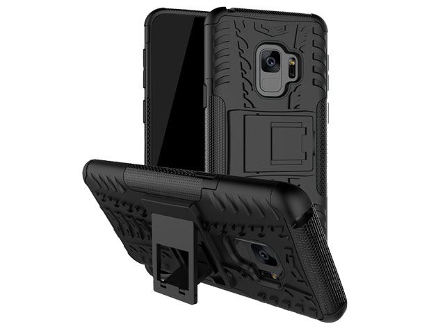 Чехол Yotrix Shockproof case для Samsung Galaxy S9 (черный, пластиковый)