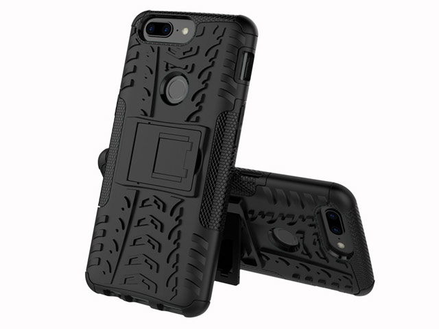 Чехол Yotrix Shockproof case для OnePlus 5T (черный, пластиковый)