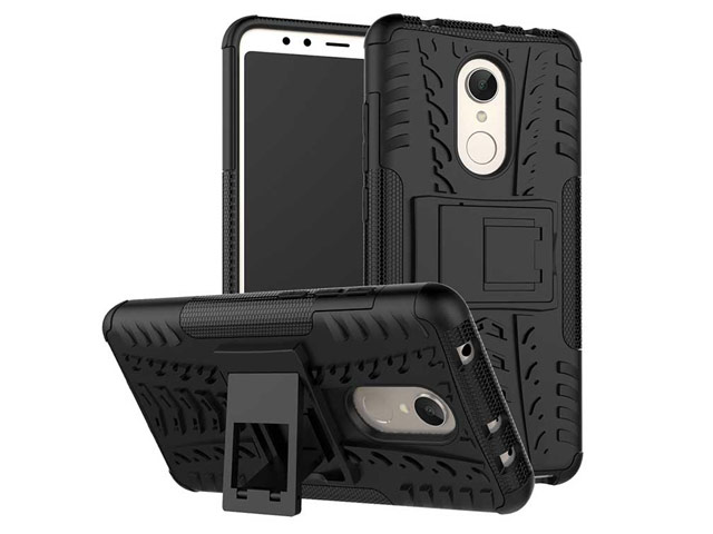 Чехол Yotrix Shockproof case для Xiaomi Redmi 5 (черный, пластиковый)