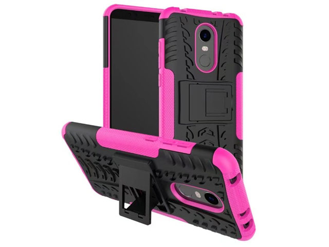 Чехол Yotrix Shockproof case для Xiaomi Redmi 5 plus (розовый, пластиковый)
