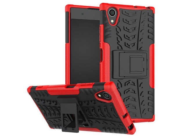Чехол Yotrix Shockproof case для Sony Xperia XA1 plus (красный, пластиковый)