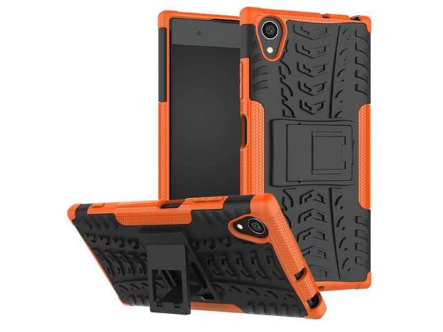 Чехол Yotrix Shockproof case для Sony Xperia XA1 plus (оранжевый, пластиковый)
