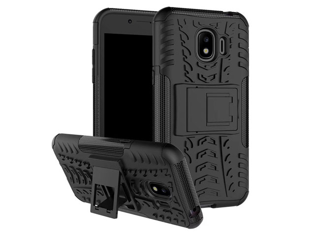 Чехол Yotrix Shockproof case для Samsung Galaxy J2 pro 2018 (черный, пластиковый)