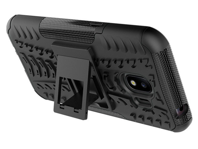 Чехол Yotrix Shockproof case для Samsung Galaxy J2 pro 2018 (черный, пластиковый)