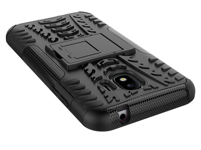 Чехол Yotrix Shockproof case для Samsung Galaxy J2 pro 2018 (черный, пластиковый)