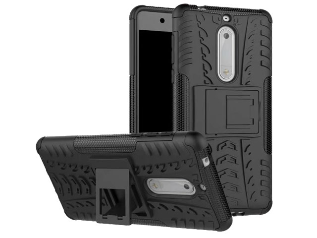 Чехол Yotrix Shockproof case для Nokia 5 (черный, пластиковый)