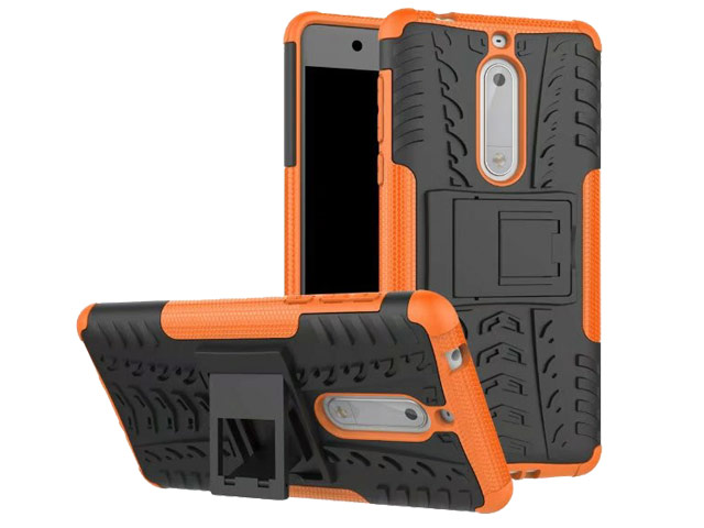 Чехол Yotrix Shockproof case для Nokia 5 (оранжевый, пластиковый)