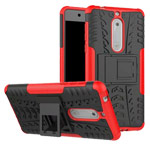 Чехол Yotrix Shockproof case для Nokia 5 (красный, пластиковый)