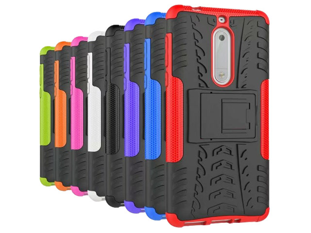 Чехол Yotrix Shockproof case для Nokia 5 (красный, пластиковый)