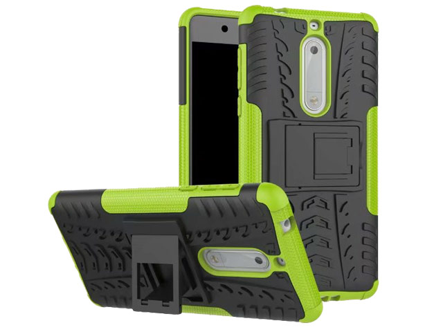 Чехол Yotrix Shockproof case для Nokia 5 (зеленый, пластиковый)