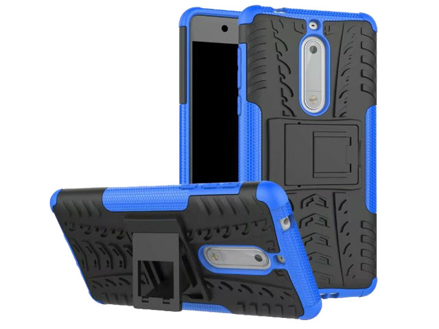 Чехол Yotrix Shockproof case для Nokia 5 (синий, пластиковый)