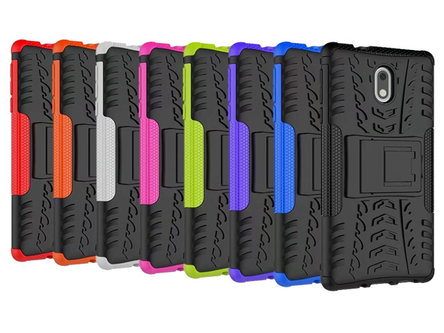 Чехол Yotrix Shockproof case для Nokia 3 (черный, пластиковый)