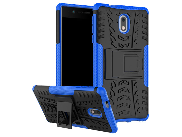 Чехол Yotrix Shockproof case для Nokia 3 (синий, пластиковый)