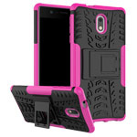 Чехол Yotrix Shockproof case для Nokia 3 (розовый, пластиковый)