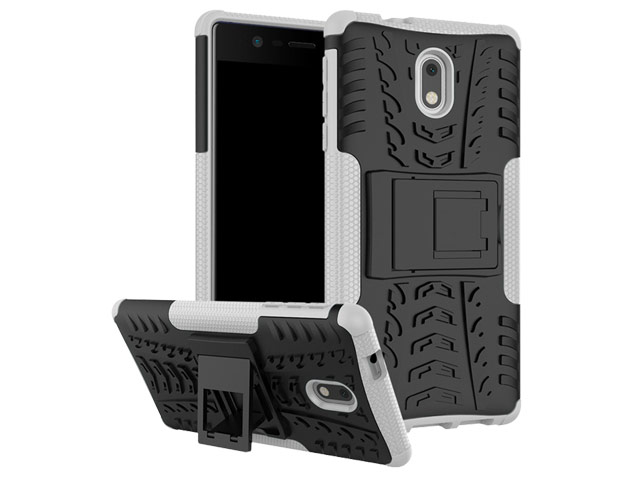 Чехол Yotrix Shockproof case для Nokia 3 (белый, пластиковый)