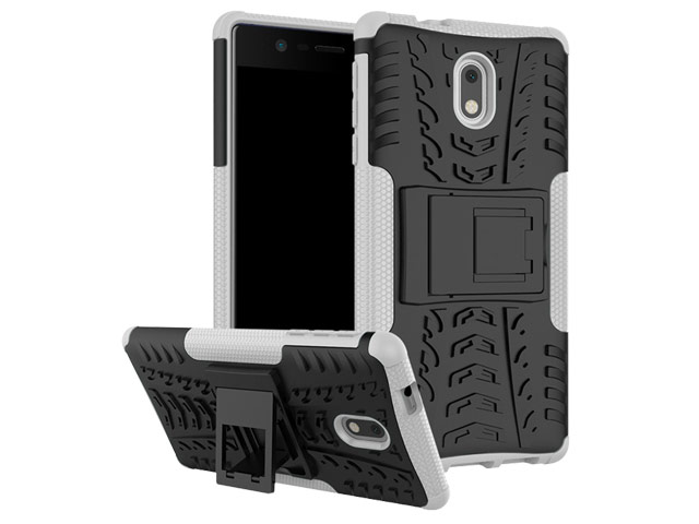 Чехол Yotrix Shockproof case для Nokia 3 (белый, пластиковый)