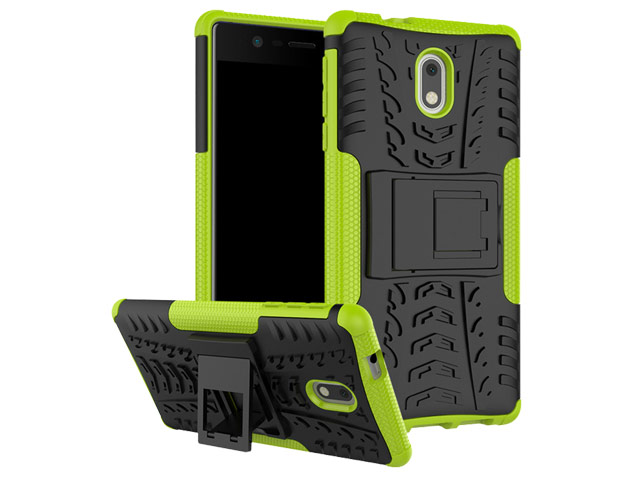 Чехол Yotrix Shockproof case для Nokia 3 (зеленый, пластиковый)