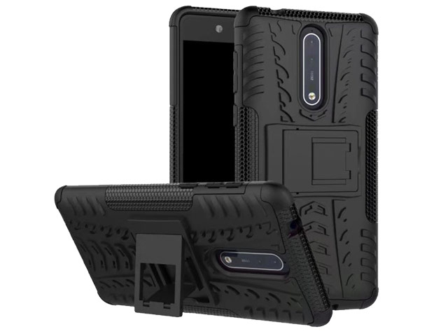 Чехол Yotrix Shockproof case для Nokia 8 (черный, пластиковый)