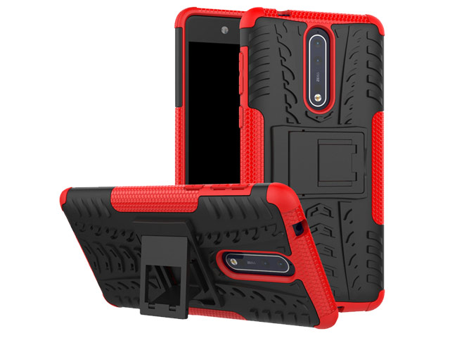 Чехол Yotrix Shockproof case для Nokia 8 (красный, пластиковый)