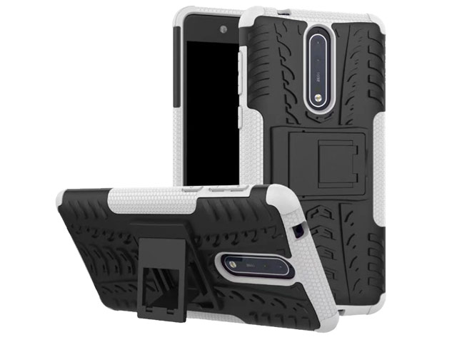 Чехол Yotrix Shockproof case для Nokia 8 (белый, пластиковый)