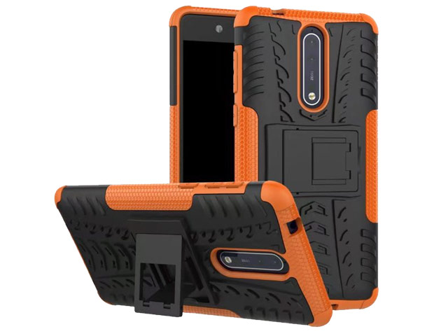 Чехол Yotrix Shockproof case для Nokia 8 (оранжевый, пластиковый)