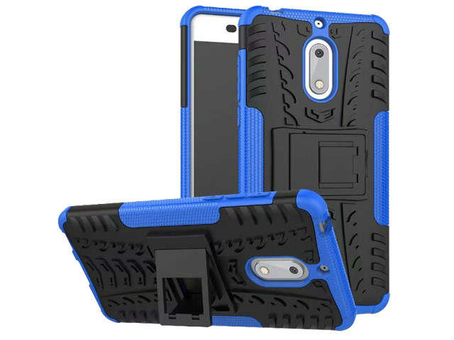 Чехол Yotrix Shockproof case для Nokia 6 (синий, пластиковый)