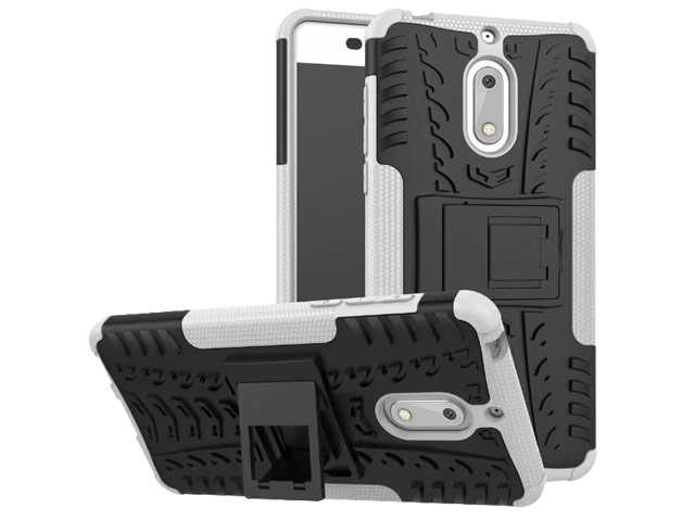 Чехол Yotrix Shockproof case для Nokia 6 (белый, пластиковый)