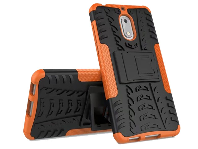 Чехол Yotrix Shockproof case для Nokia 6 (оранжевый, пластиковый)