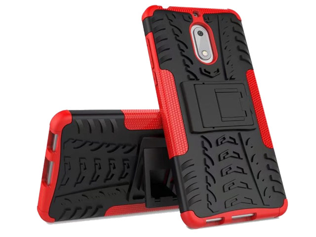 Чехол Yotrix Shockproof case для Nokia 6 (красный, пластиковый)