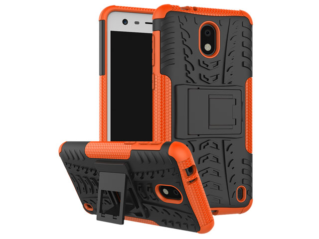 Чехол Yotrix Shockproof case для Nokia 2 (оранжевый, пластиковый)