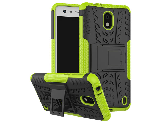 Чехол Yotrix Shockproof case для Nokia 2 (зеленый, пластиковый)