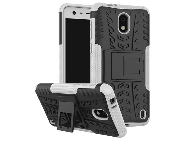 Чехол Yotrix Shockproof case для Nokia 2 (белый, пластиковый)